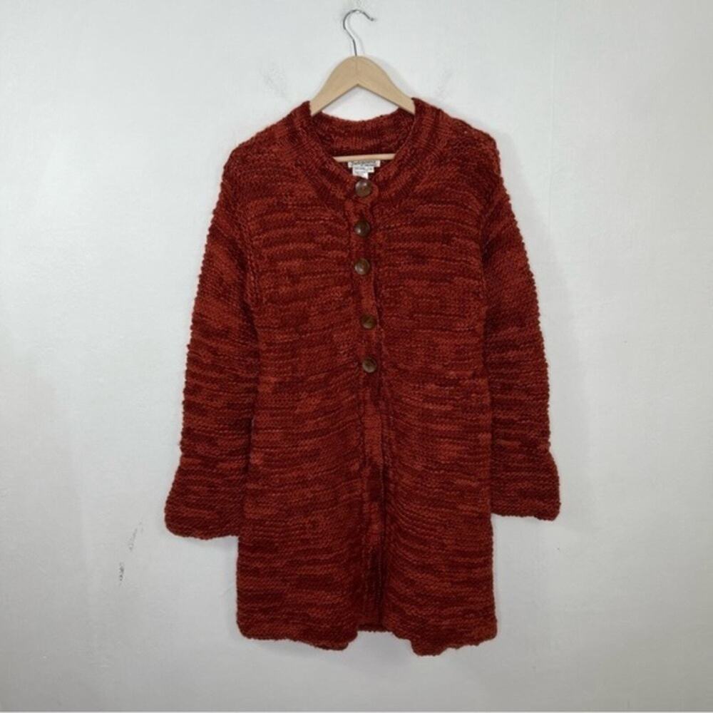 Indigenous One Weave Wool Cardigan Sweater Coat Size Small
